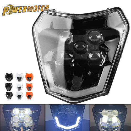 越野摩托车LED头灯芯适用于KTM EXC 300XCW 150 350前车灯芯改装