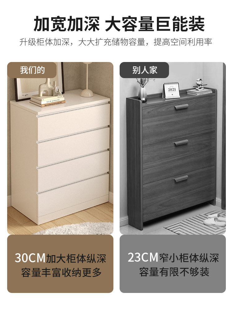 五斗柜卧室收纳柜床尾置物柜现代简约客厅靠墙抽屉式储物柜木柜子