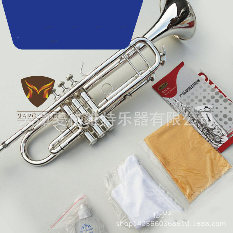 西洋吹奏小号乐器 巴哈型降B三音小号乐器批发铜管小号