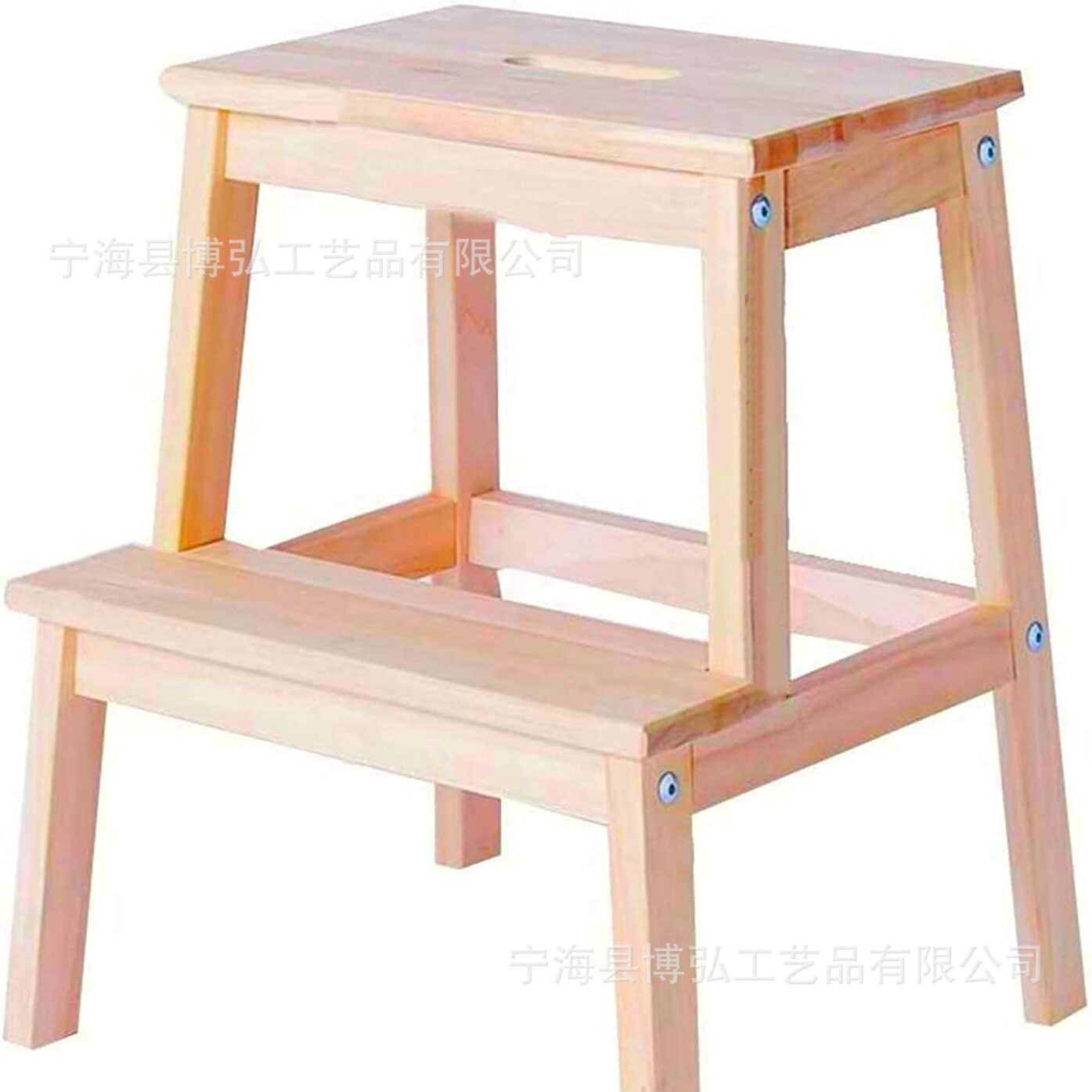 木质高款攀爬带宝宝防护栏儿童木制厨房台阶踩脚凳