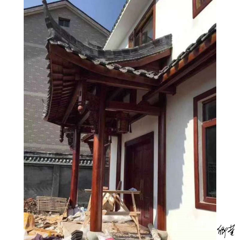 树脂瓦大门仿古门楼乡村农村牌坊门头庭院传统凉亭花园村委会复古