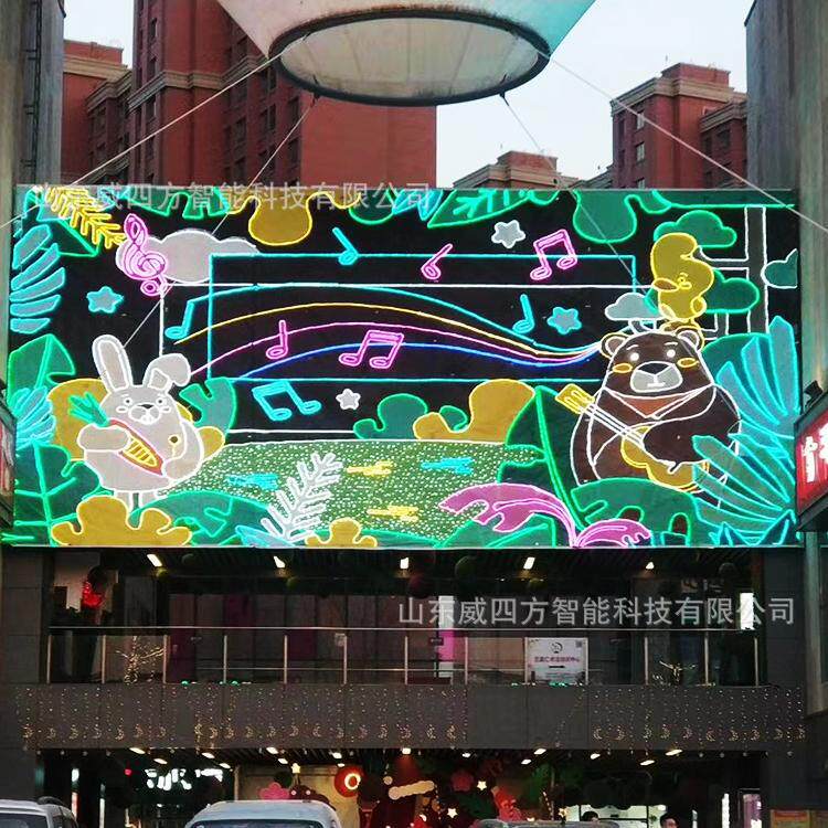 春节元宵活动售楼处幕墙楼体楼盘亮化商场超市玻璃彩灯大型灯饰画