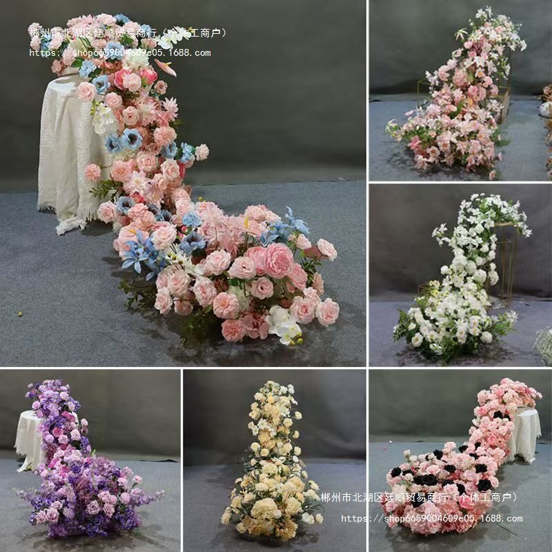 生意礼物祝贺开业仿真花瀑布乔迁纪念长条桌花成品花朵生日桌廷顺