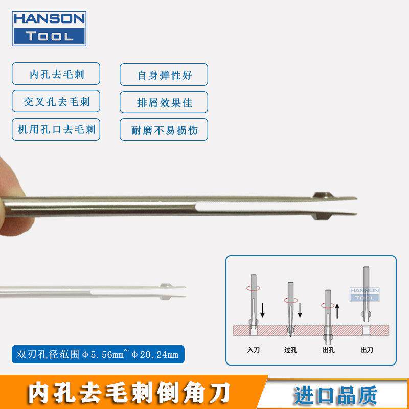 去披锋弹性倒角刀圆弧交叉孔毛刺自动通孔倒