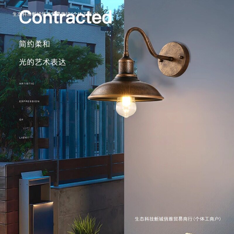 美式户外门口防水壁灯复古阳台灯墙灯别墅花园室外照明灯具