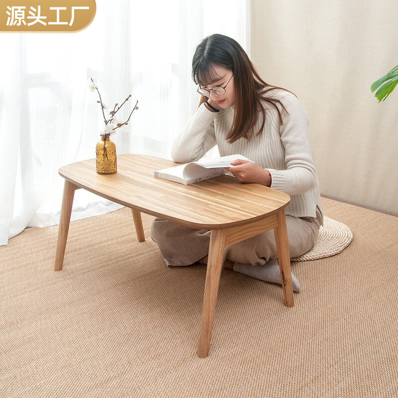 实木折叠小桌子 日式榻榻米茶几简约家用茶台飘窗客厅茶桌