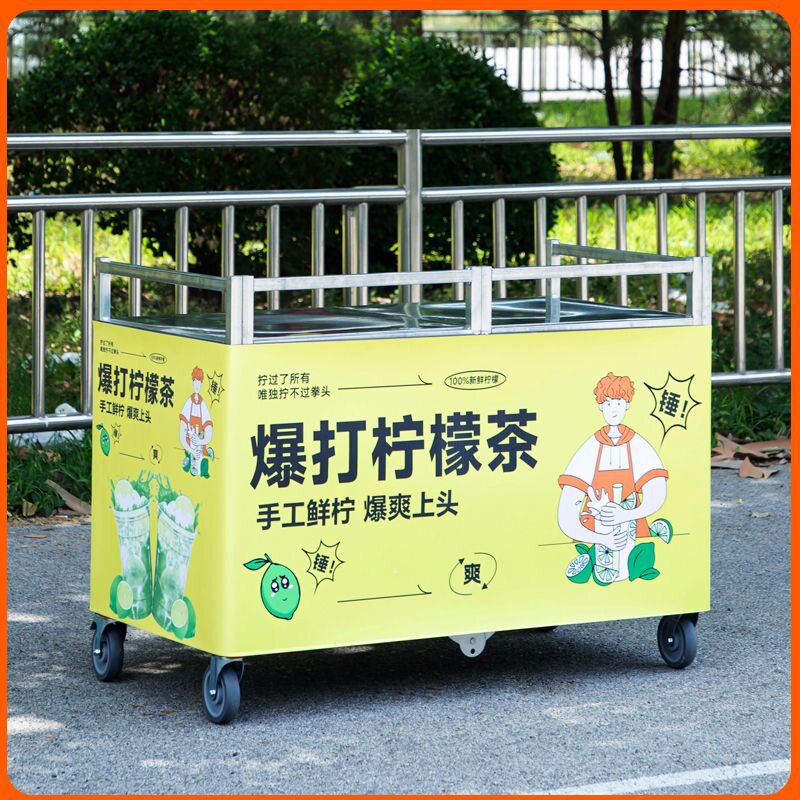 可折叠摆摊架子摆摊小推车路边摊带轮移动推车网红