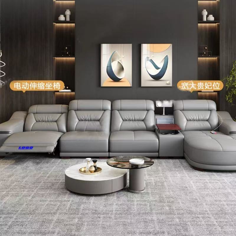 真皮沙发电动多功能沙发客厅简约贵妃组合大小户型沙发