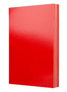 双面单面红卡亮光红色卡纸光滑中国红1C6kA4 A3+桌签纸贺卡纸100