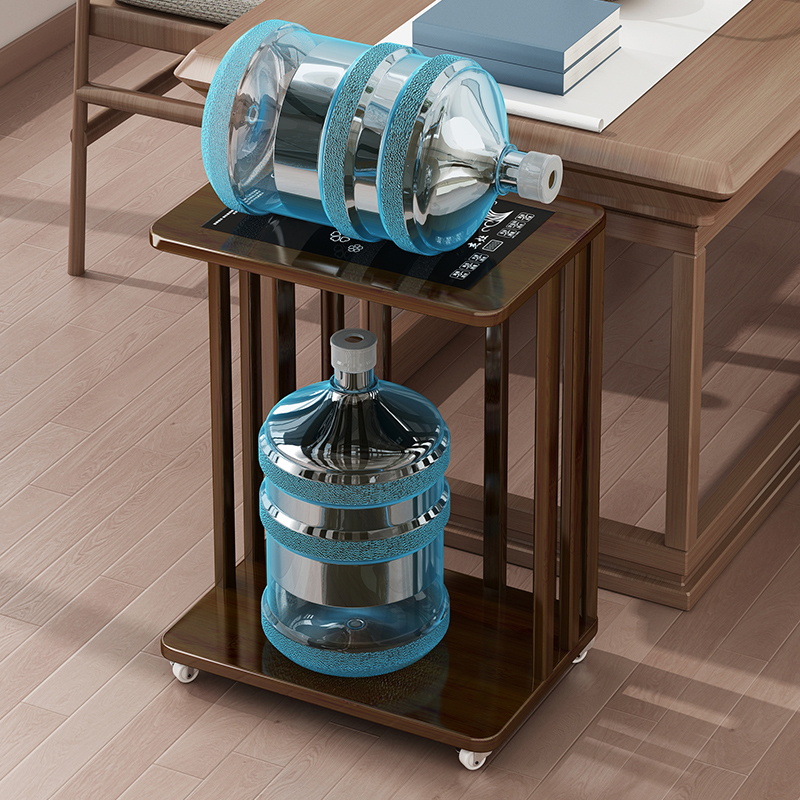 移动茶水柜小茶台实m木茶桌茶几客厅家用带轮茶车全自动烧水壶一