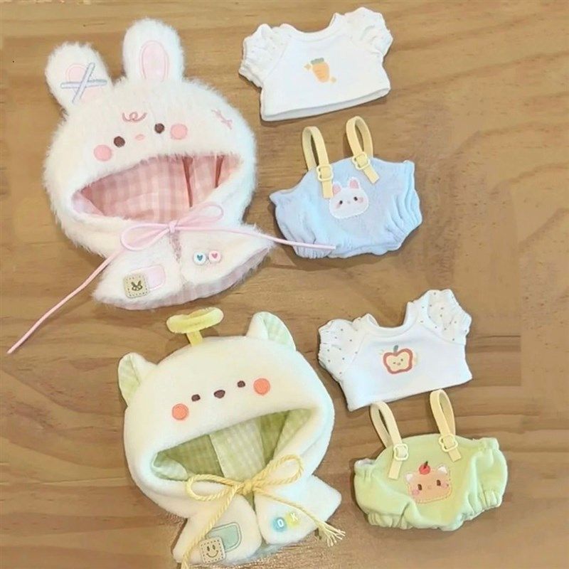 10cm棉花娃娃新m品糯叽叽斗篷套装无属性娃衣海星体正常体换装娃