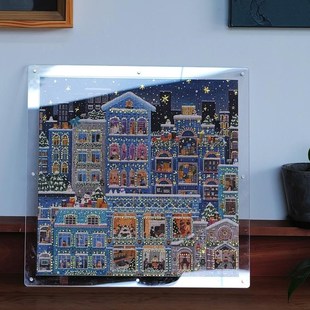 高透亚克力拼图k相框雪夜拼图专用相框正方形相框画框可定制