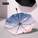 双层太阳伞遮阳防l晒防紫外线晴雨两用女超轻小巧便携折叠黑胶手