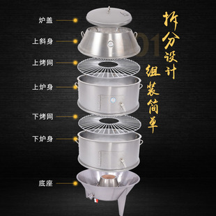 佳美泷商用c黄泥叫化鸡炉洪七公乞丐土窑鸡炉地瓜家用不锈钢吊烤