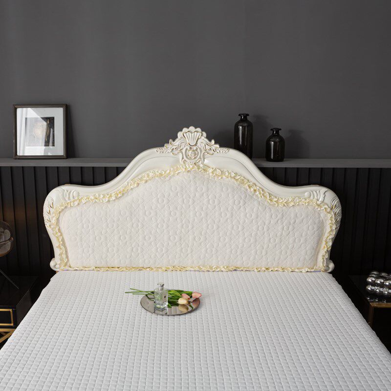 床头套罩水晶绒绗绣海绵加厚床头软包掉皮布艺实木欧式.床头套定