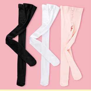 儿童舞蹈袜夏季薄款n连裤袜女童白色练功跳舞专用袜子打底裤女丝