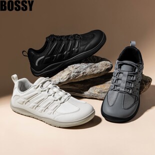 男鞋 轻便耐磨防滑宽脚赤足鞋 城市百搭复古休闲鞋 Bossy宽楦四季