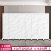 屏风隔断墙卧室酒店办公室简约现代折叠移动纯白色活动可推拉折屏