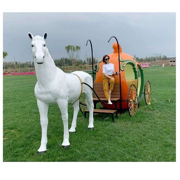 景区网红引流摆件玻璃钢婚庆拍照雕塑铁艺梦幻童话南瓜马车摆件,家居饰品,户外/庭院摆件,淘宝优惠券,粉丝福利购,淘宝优惠卷