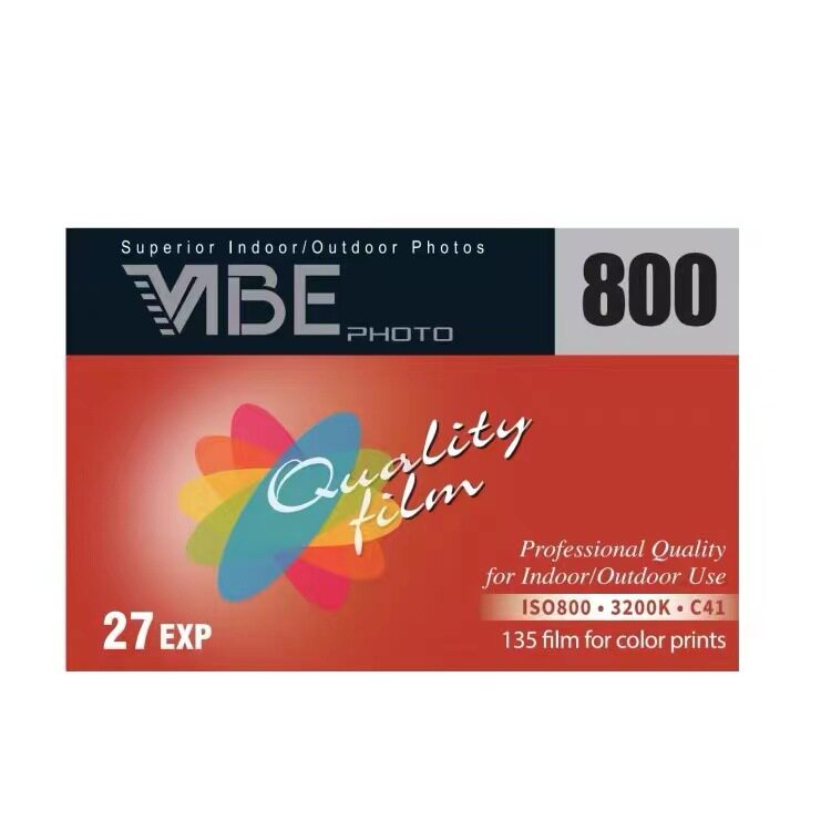 VIBE胶卷800度135黑白胶卷负片35mm 双反lomo机使用 德国进口27张