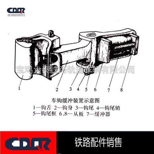供应秦岭轨道车13号车钩 KD5车钩 车钩缓冲装置