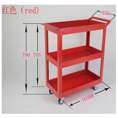 厂家直销三层手推工具车五金焊接零件车汽修移动多功能工具车