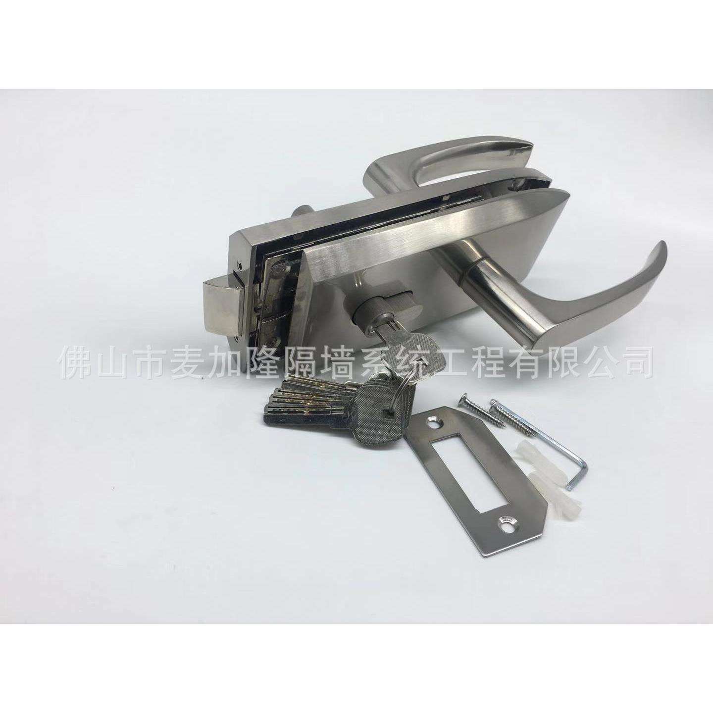 不锈钢单玻门锁平门锁隔断锁高隔间玻璃门锁图片