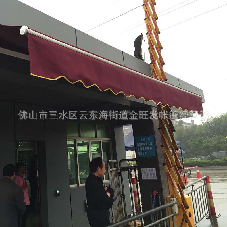 航空铝材伸缩雨棚 商业街装饰篷 阳台活动式折叠帐篷