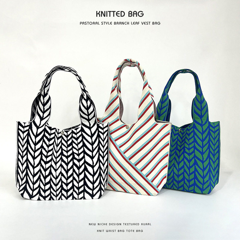 亚马逊跨境新款针织麦穗小方包百搭大容量通勤购物托特包水桶包女,箱包皮具/热销女包/男包,通用款女包,淘宝优惠券,粉丝福利购,淘宝优惠卷