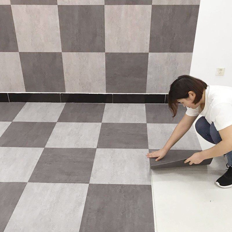 pvc地板贴纸自粘塑胶地板革加厚耐磨防水泥地家用地板V砖贴ins网