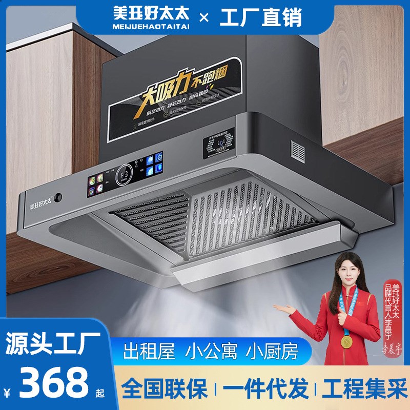 抽油烟机家用小型小户型小尺寸排烟公寓租房顶吸式圆角600/700