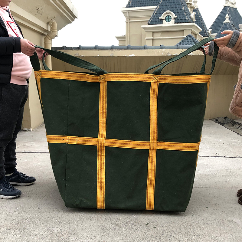 奕澜帆布吨袋 1吨包袋 加厚软托盘太空袋沙子水泥2吨吊袋航吊叉车