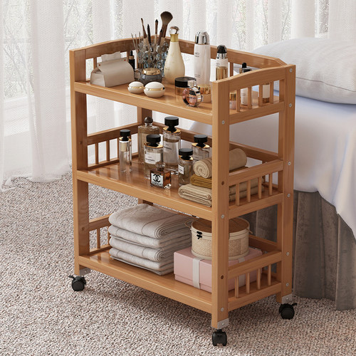 美容院专用小推车带轮可移动边几非实木简易多功能R置物架2024爆