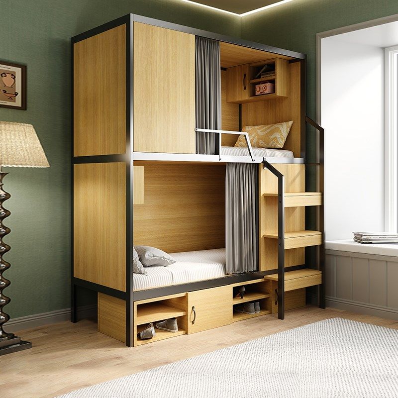 双层床钢木酒店民宿员工学生宿舍床上下铁艺床青年旅社双层公寓床,商业/办公家具,学校双层床/宿舍床,淘宝优惠券,粉丝福利购,淘宝优惠卷