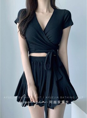 泳衣女夏季分体20l24年新款爆款网红风遮肉保守显瘦裙式泡温泉泳