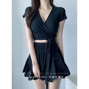 网红风遮肉保守显瘦裙式 爆款 泡温泉泳 分体20l24年新款 泳衣女夏季