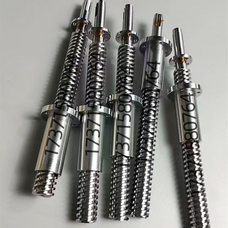 304不锈钢梯形丝杆螺杆丝杠 法兰铜螺母梯形圆螺母六角螺母T8-T48