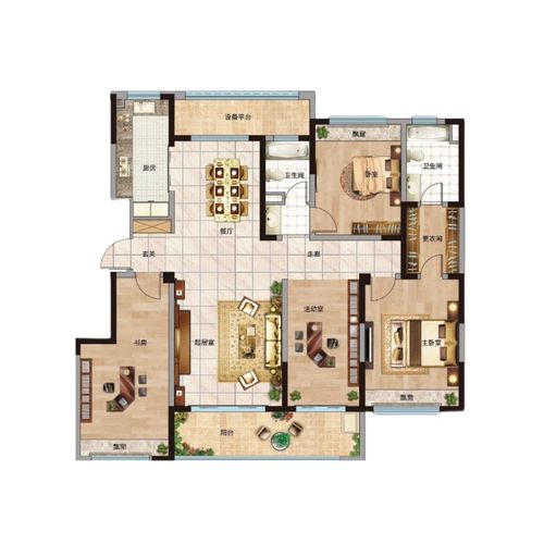 户型图在线分析店铺办公室住宅家居布局看房子选房屋装修缺角摆件