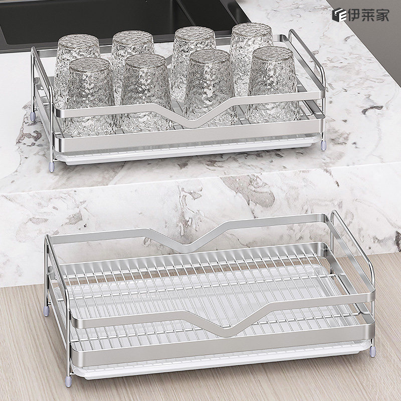 杯子收纳置物架不锈钢茶具茶杯架家用沥水M杯收纳架放水杯玻璃杯