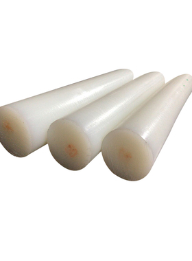 尼龙棒实心齿轮料圆柱超耐磨白色pa66柱销来图加工定做8-400mm