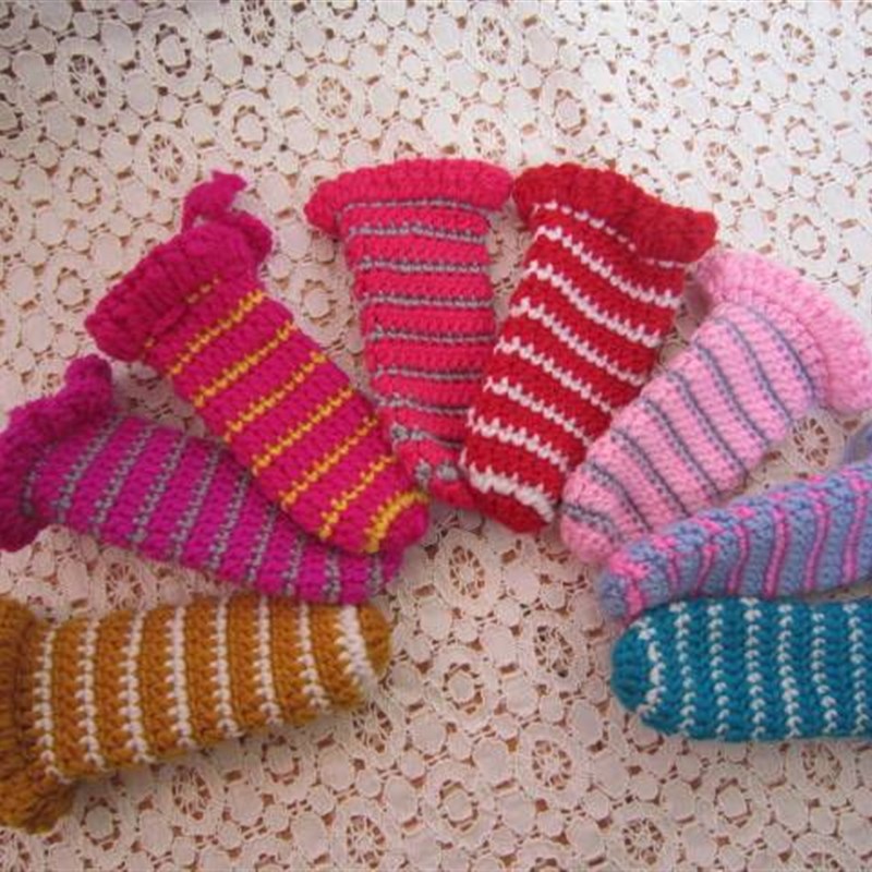 手工彩色毛线编织自行车把手套把套防滑防尘V扶手套档把套