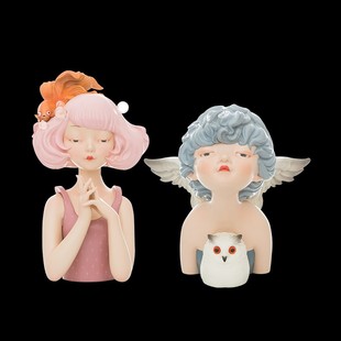 国王花园-发梢上的花p魁鱼少女心可爱摆设卧室桌面摆件送女友礼物