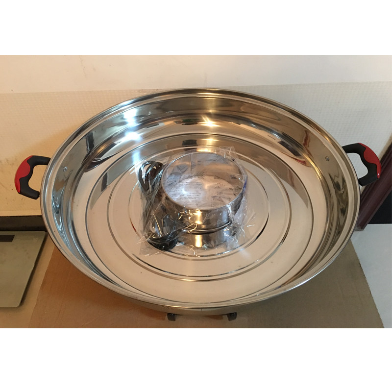防干烧自c断电不锈钢加厚电蒸锅底锅可蒸可煮火锅大功率加热上汽