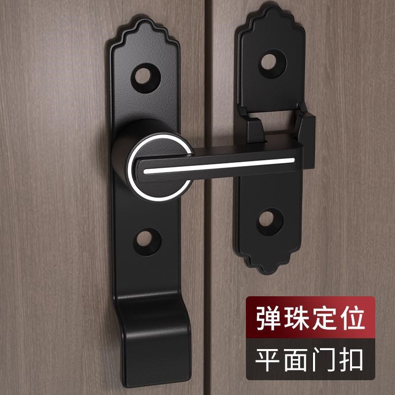 插销门栓室内免打孔门锁卫生间推拉移门卡扣老式明装房门闩锁反锁