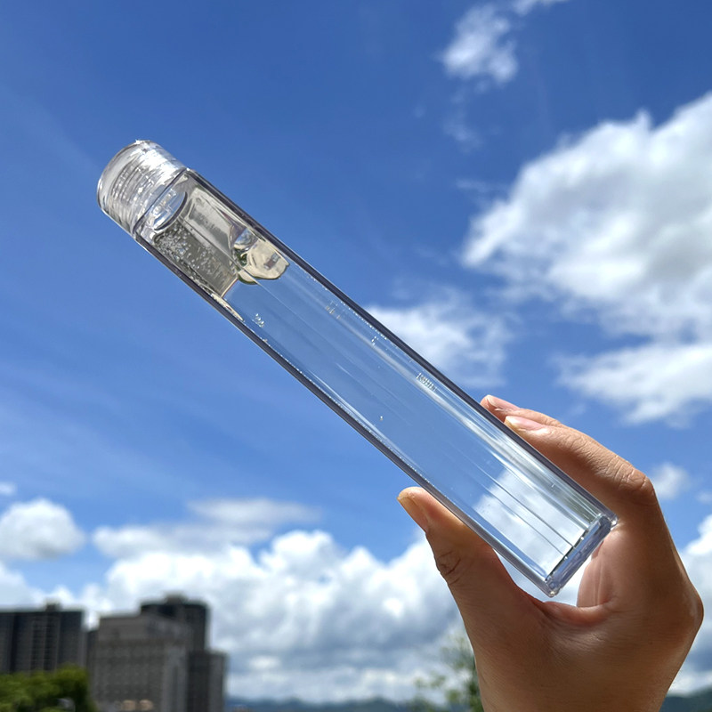 方形立体扁平形水杯A5纸张书本杯简约透明塑料耐高温创意便携杯子
