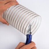 VACUFLEX高伸缩聚氨酯风管5 1木工机械吸尘透明通风耐磨钢丝软管