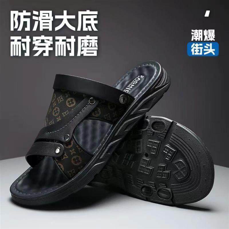 娴苦阁1时尚软底沙滩鞋夏季新款凉鞋男休闲防滑开车运动两用拖鞋