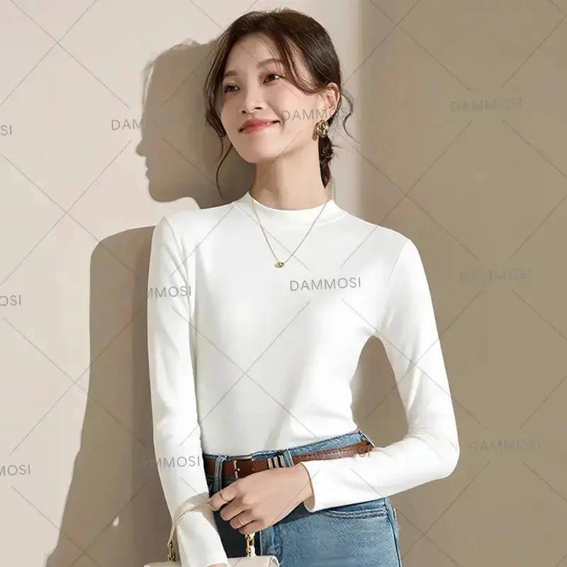 梵清亭认准正版新款半高领纯z色时尚T恤l打底衫女装秋冬长袖上衣