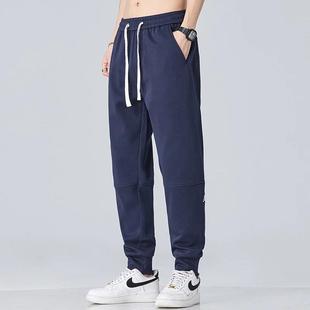 吾特轻奢男装秋冬厚款男士休闲裤束口裤潮时尚百搭弹力裤子