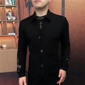 加绒假两件卫衣时尚 帅气潮流休闲修身 男士 墨峯阁服饰秋冬i季 长袖